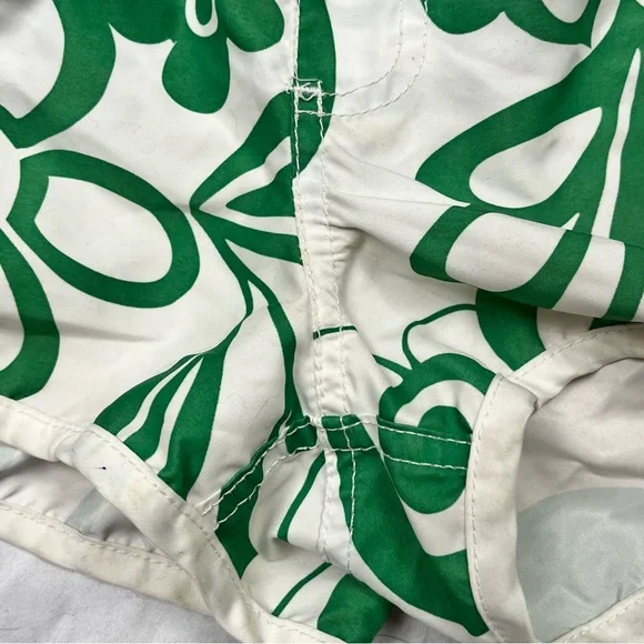 Y2K Vintage Roxy Green Floral Swim Shorts - Picture 3 of 8